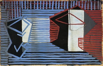 Verre et compotier 1922 Cubist Oil Paintings